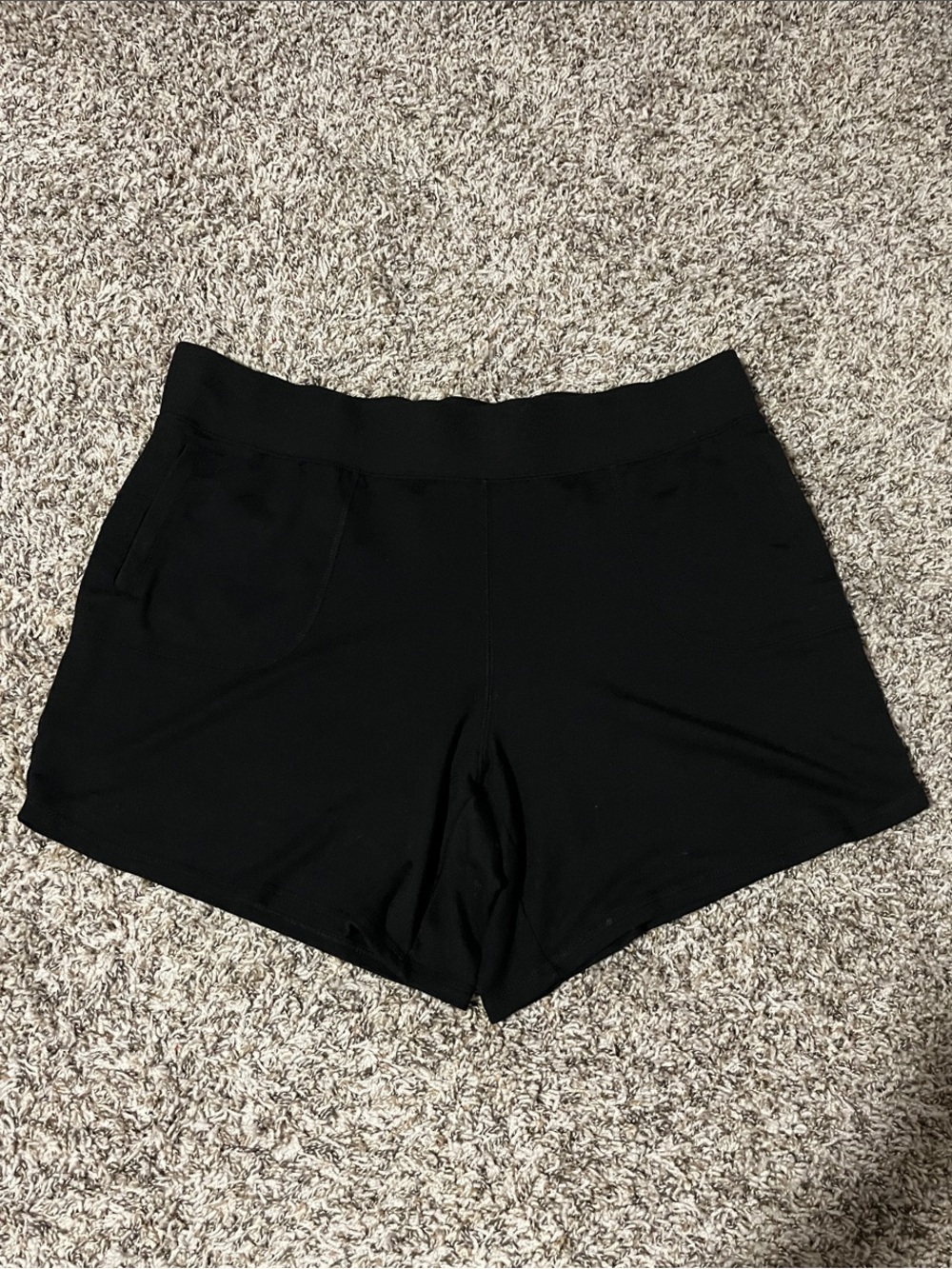 Terra & Sky Black Athletic Pull-On Shorts